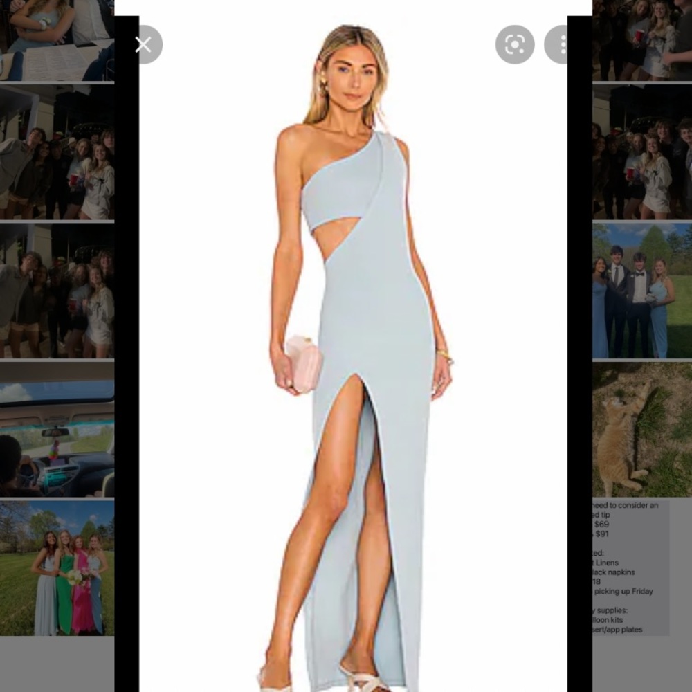 revolve light blue maxi dress